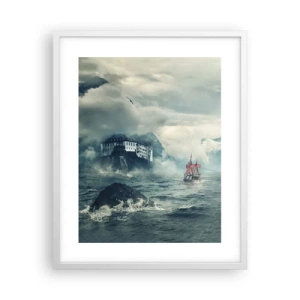 Plakat i hvid ramme - På magiske vande - 40x50 cm