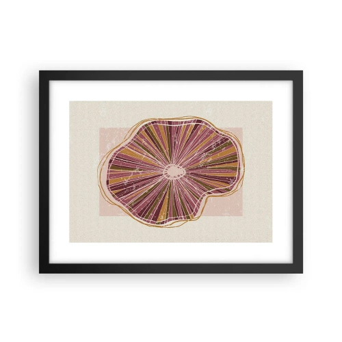 Plakat i sort ramme - Strålende abstraktion - 40x30 cm