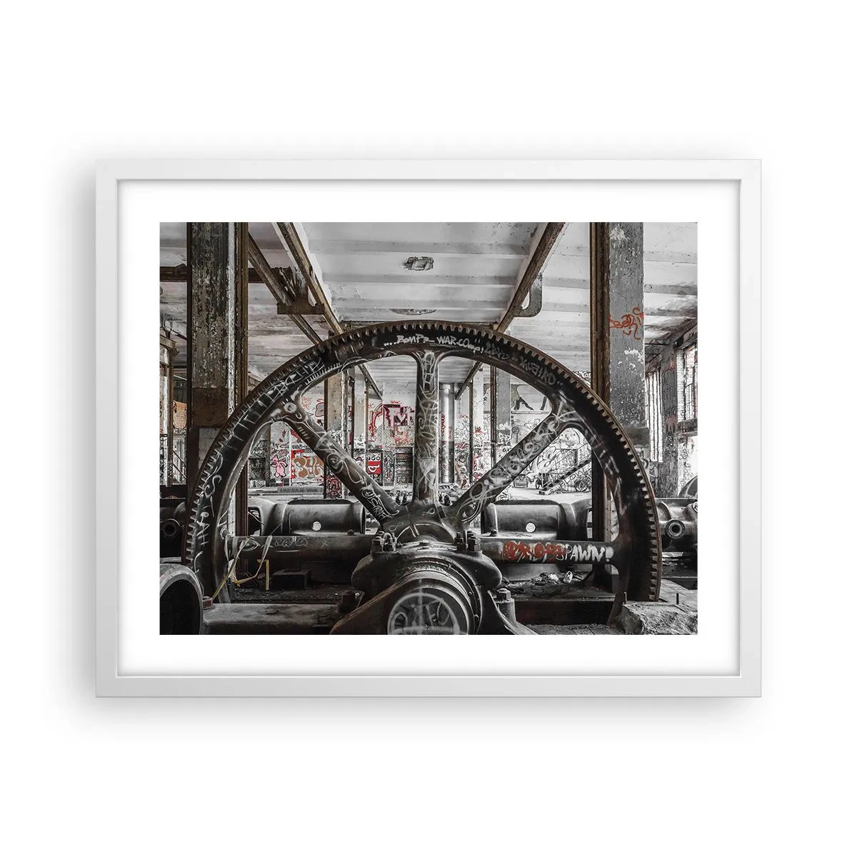 Plakat i hvid ramme - Fabrikkens hemmelige liv - 50x40 cm