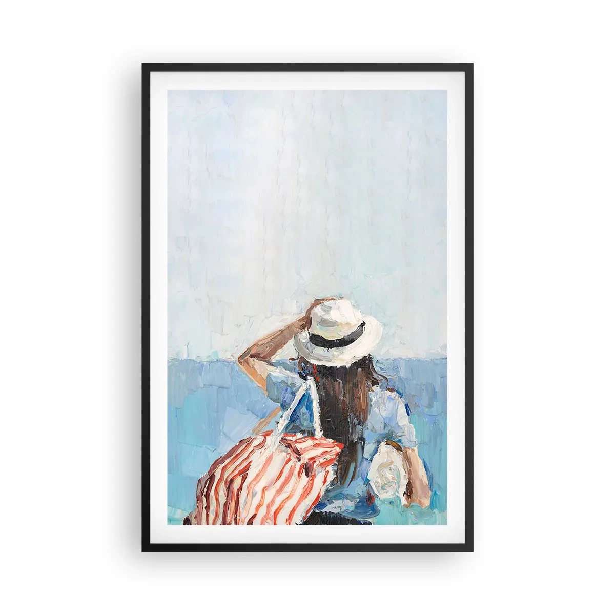 Plakat i sort ramme - Velkommen på ferie - 61x91 cm