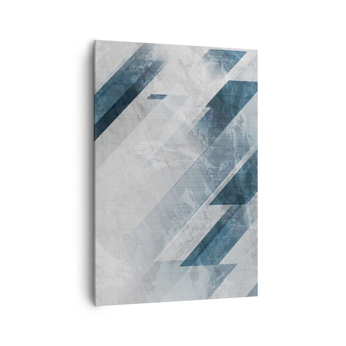 Lærredstryk - Billede på lærred - Rumlig komposition - bevægelse af gråtoner - 70x100 cm