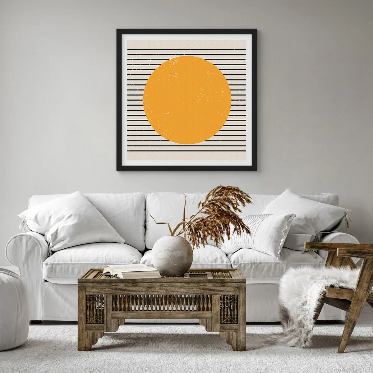 Plakat i sort ramme - Enkelthedens kraft - 30x30 cm
