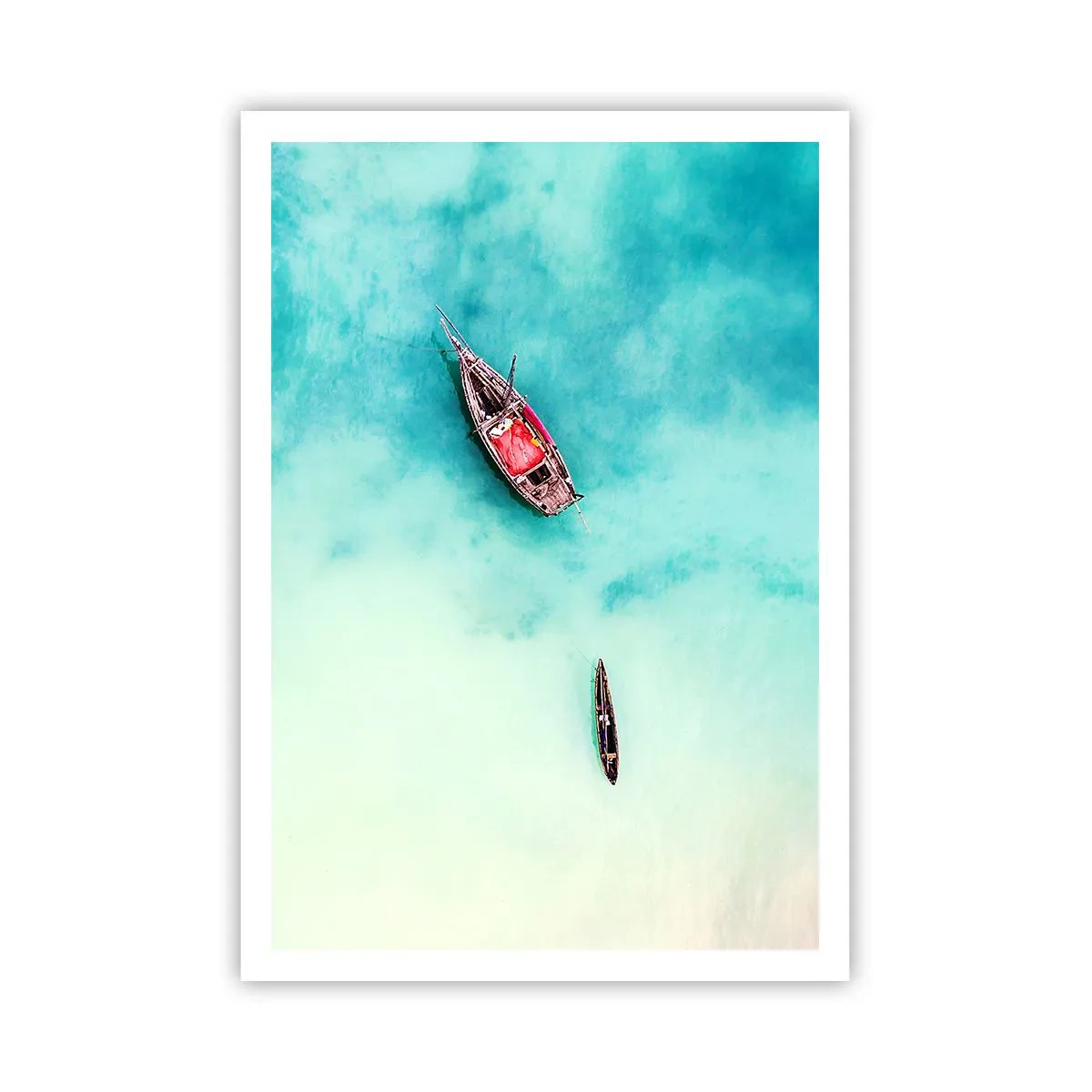 Plakat - For på Zanzibars strande, når det overskydende vand... - 70x100 cm