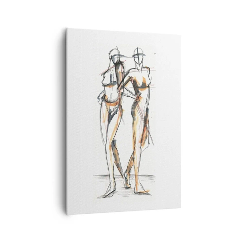 Lærredstryk - Billede på lærred - En undersøgelse af charme - 70x100 cm