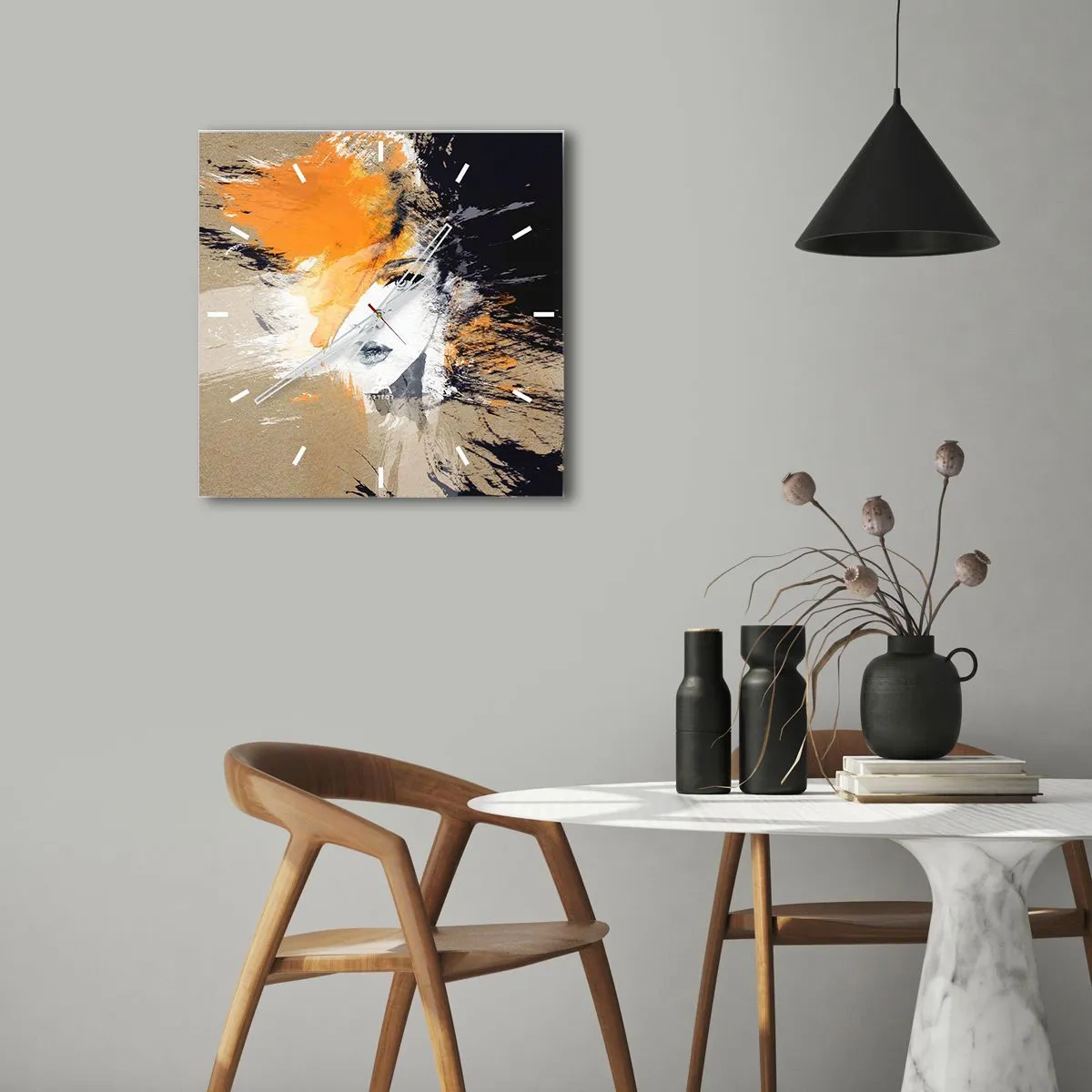 Vægur, Uret - Og det bliver let - 40x40 cm