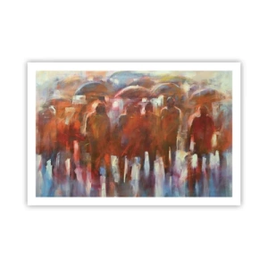 Plakat - Lige i regn og tåge - 91x61 cm