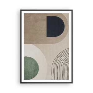 Plakat i sort ramme - Blidheden i en oval - 70x100 cm