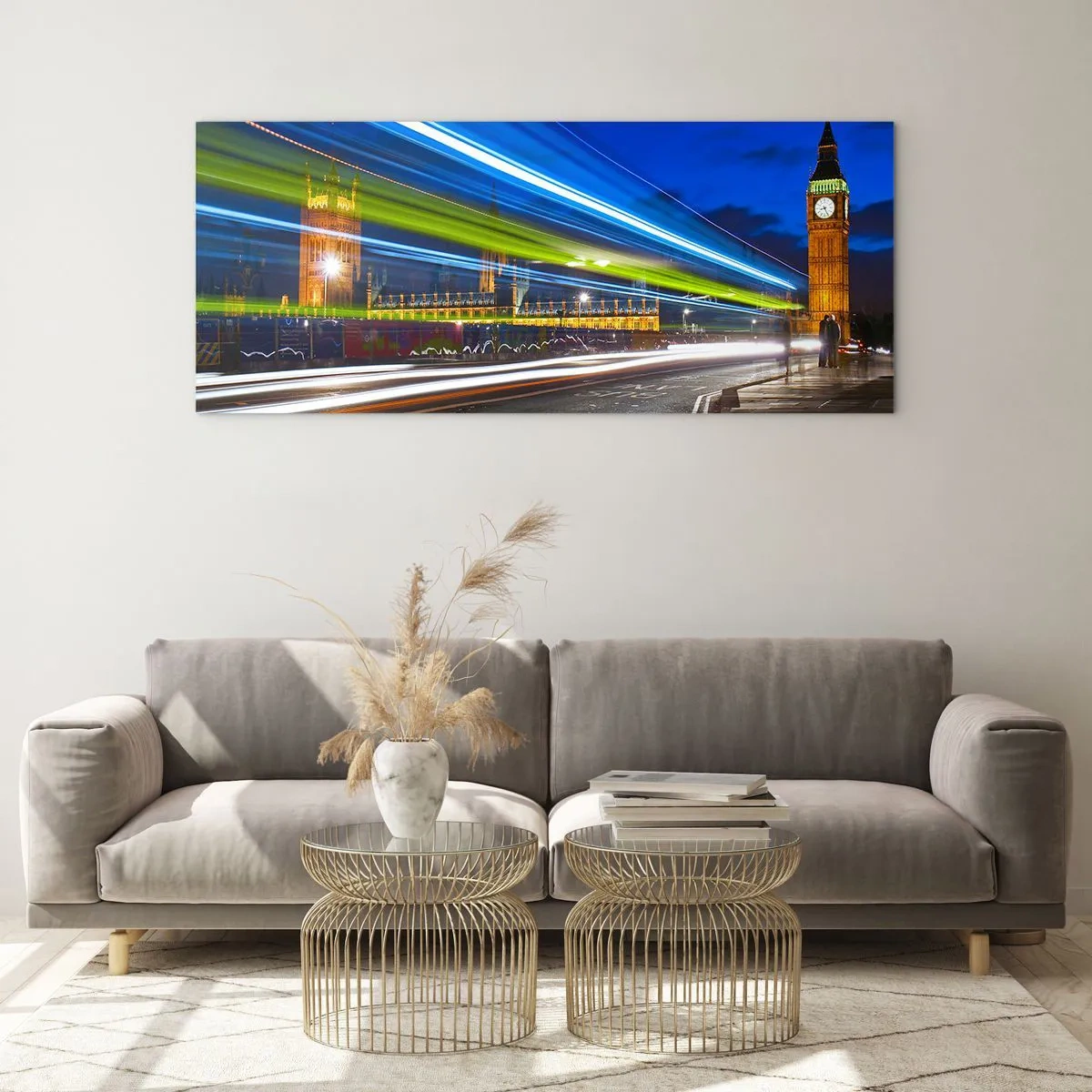 Billede på glas - Under Big Ben's øjne - 160x50 cm