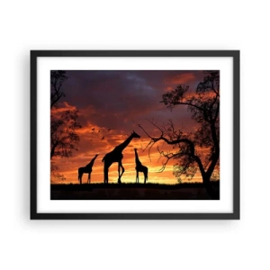 Plakat i sort ramme - En lille middag med dem, du holder af - 50x40 cm