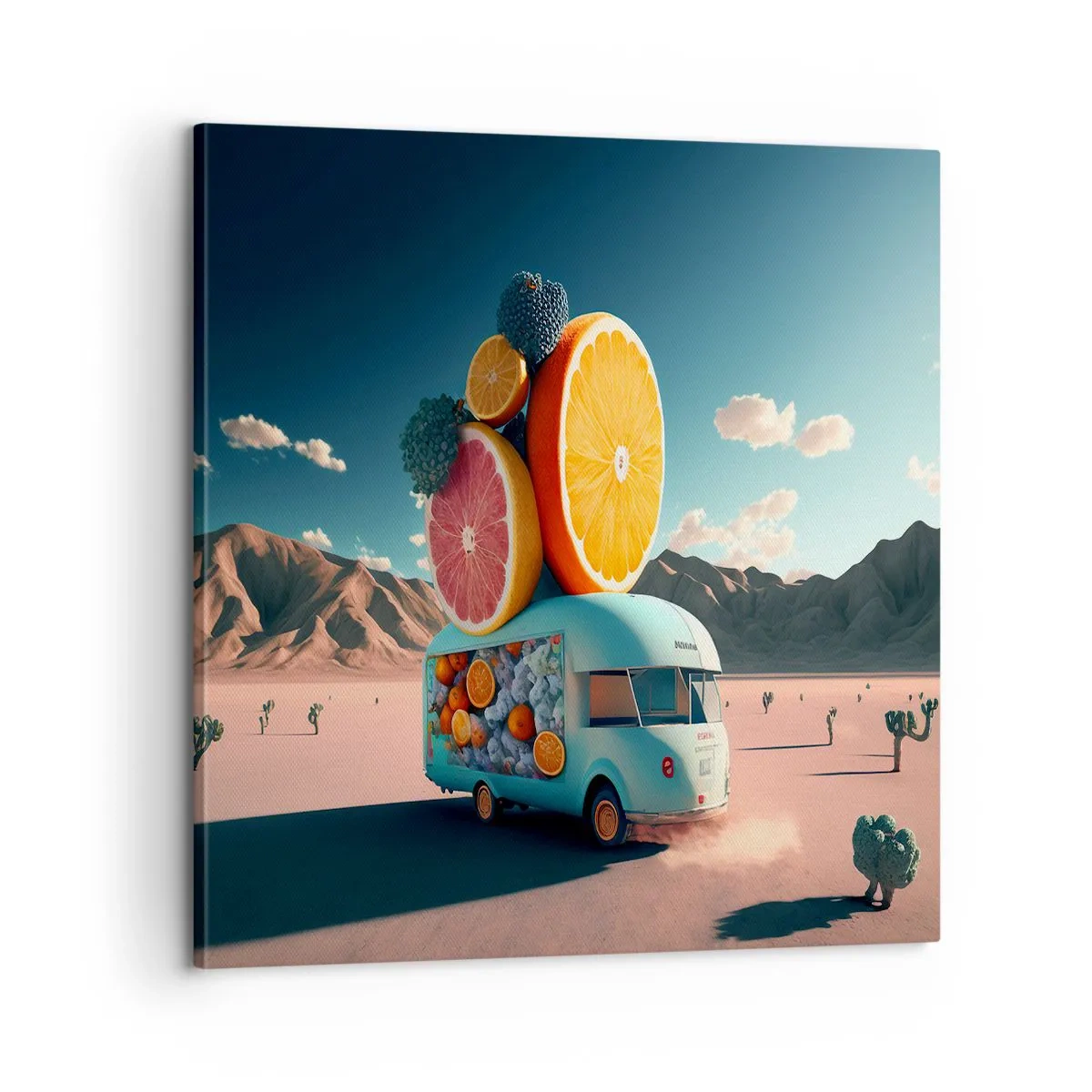 Lærredstryk - Billede på lærred - En smag af ferie - 60x60 cm