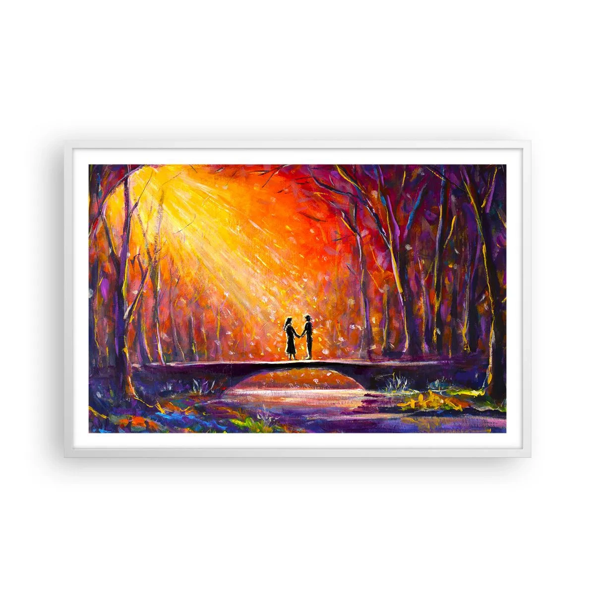 Plakat i hvid ramme - Himlen elsker dem også - 91x61 cm
