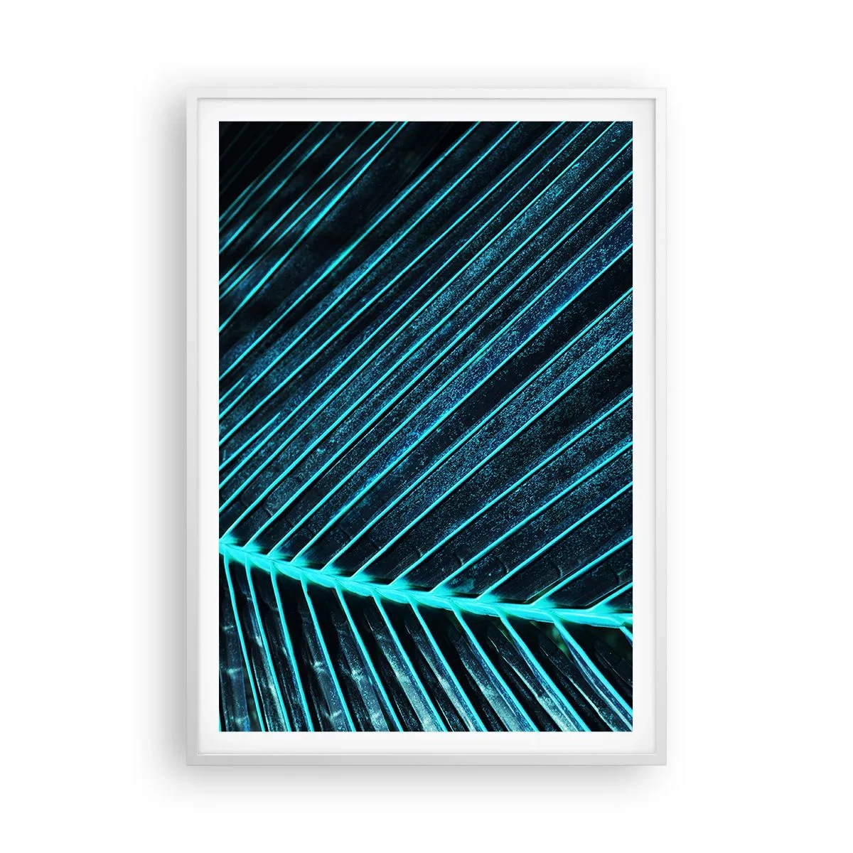 Plakat i hvid ramme - Tekstur af grønt - 70x100 cm