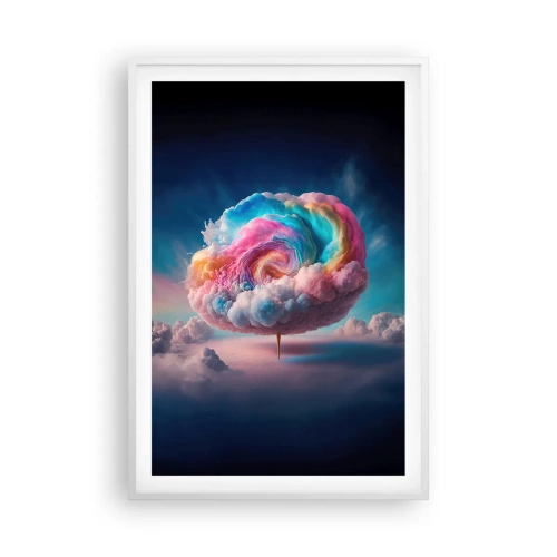 Plakat i hvid ramme - En drøm om en forlystelsespark - 61x91 cm