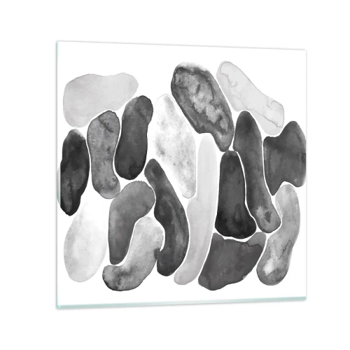 Billede på glas - Stenet abstraktion - 70x70 cm