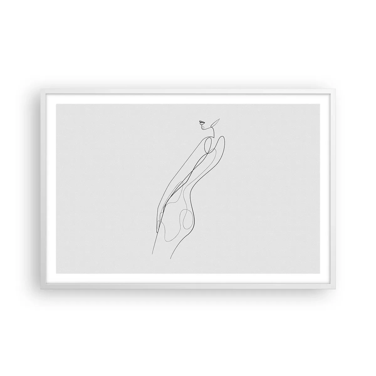 Plakat i hvid ramme - Næppe et løfte - 91x61 cm