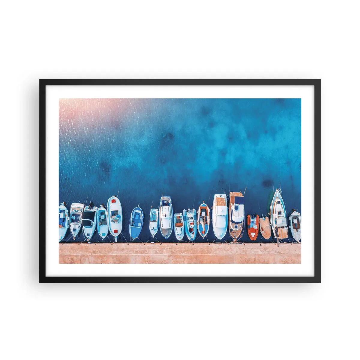 Plakat i sort ramme - I én række - 70x50 cm