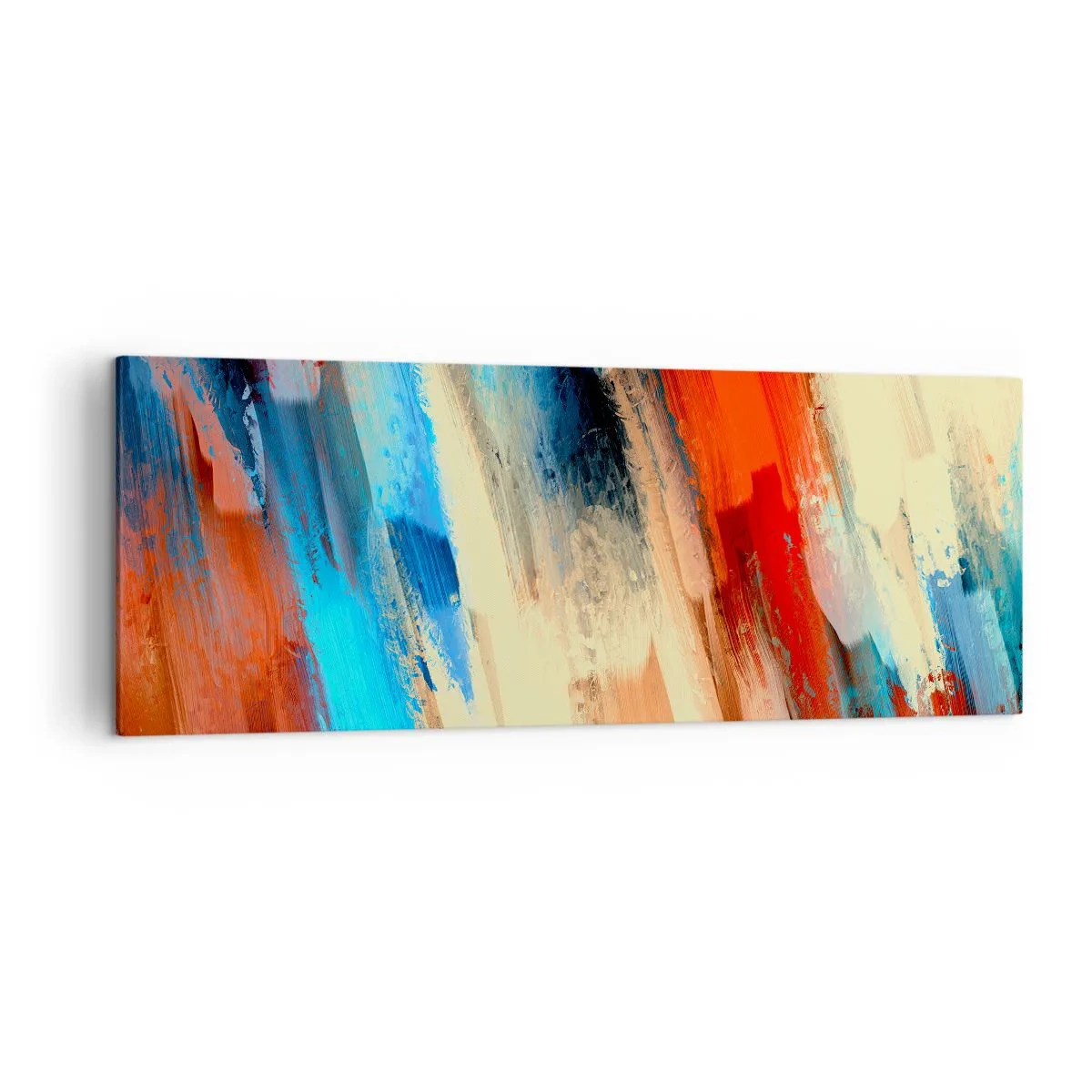 Lærredstryk - Billede på lærred - En kaskade af farver - 140x50 cm