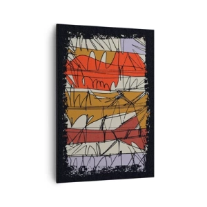 Lærredstryk - Billede på lærred - Spontan komposition - 70x100 cm