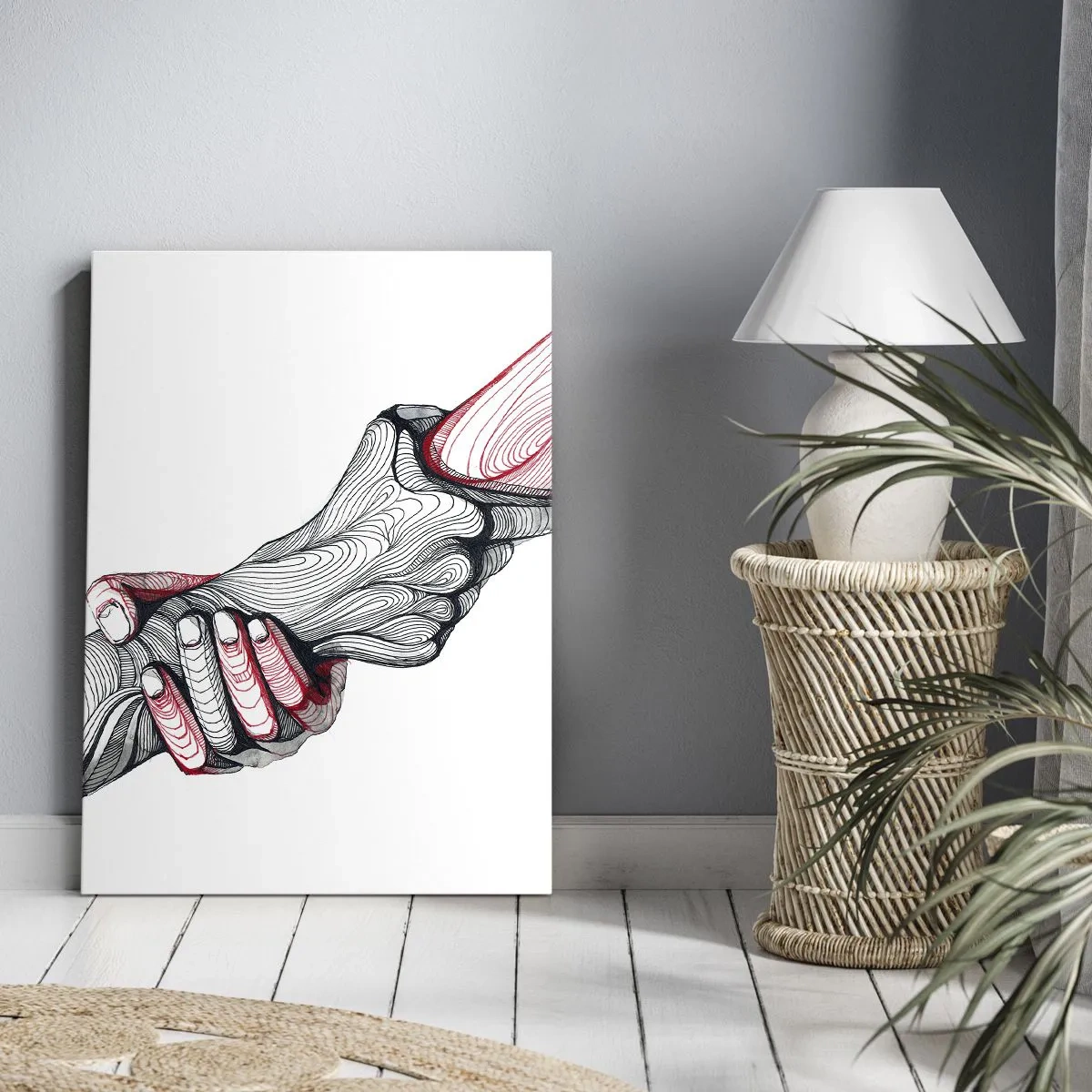 Lærredstryk - Billede på lærred - Du er i gode hænder - 50x70 cm