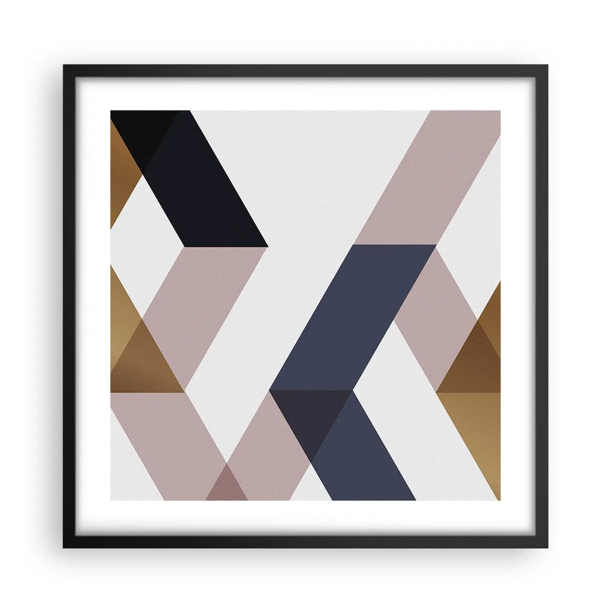 Plakat i sort ramme - Planer og vinkler - 50x50 cm