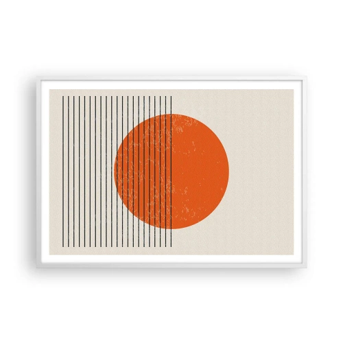 Plakat i hvid ramme - Altid solen - 100x70 cm