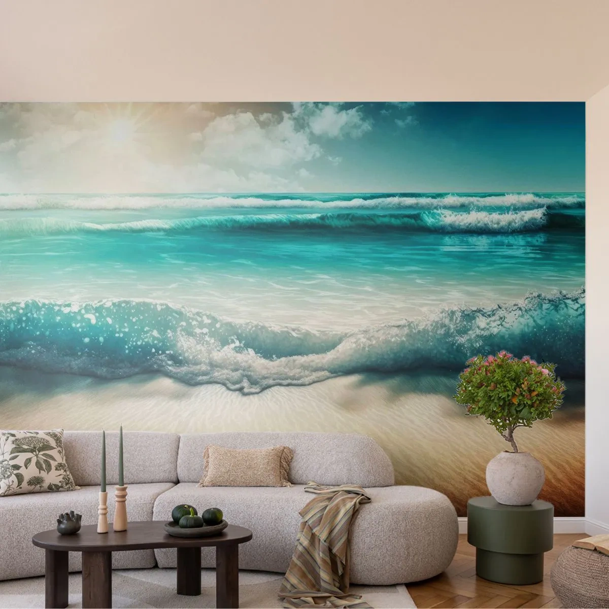 Fototapet Standard Eco - Havets ro - Strand, Hav, Edge - 400x280 cm