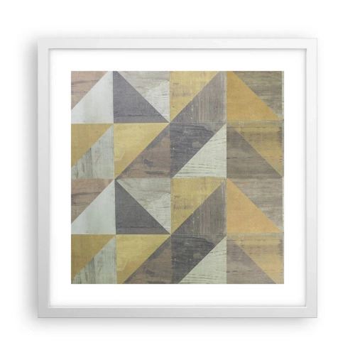 Plakat i hvid ramme - Ved trekantens vinkel - 40x40 cm