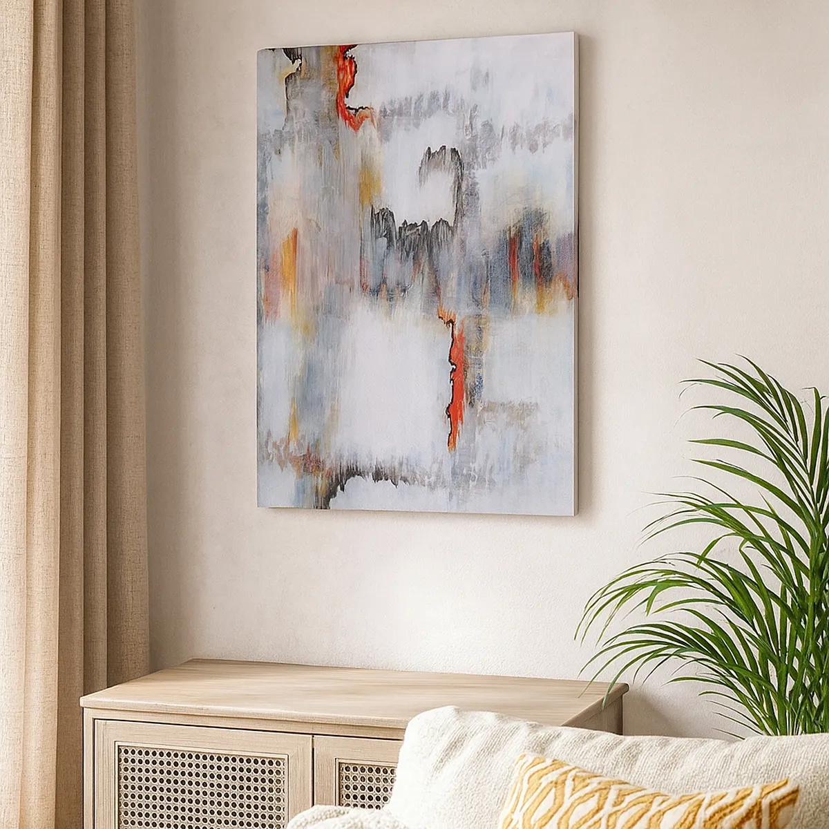 Lærredstryk - Billede på lærred - En pind på vandet - 50x70 cm