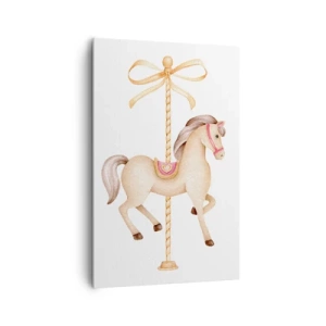 Lærredstryk - Billede på lærred - Med et yndefuldt trav - 80x120 cm