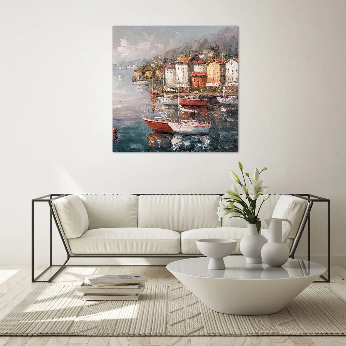 Billede på glas - Romantisk paradis - 60x60 cm