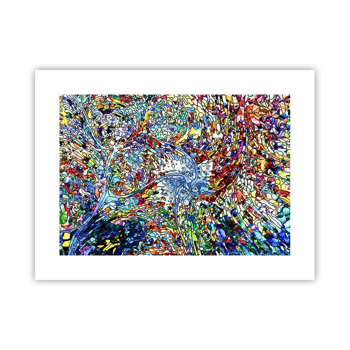 Plakat - Dråbe af farvet glas - 40x30 cm