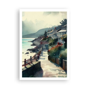 Plakat - Middelhavsby - 70x100 cm