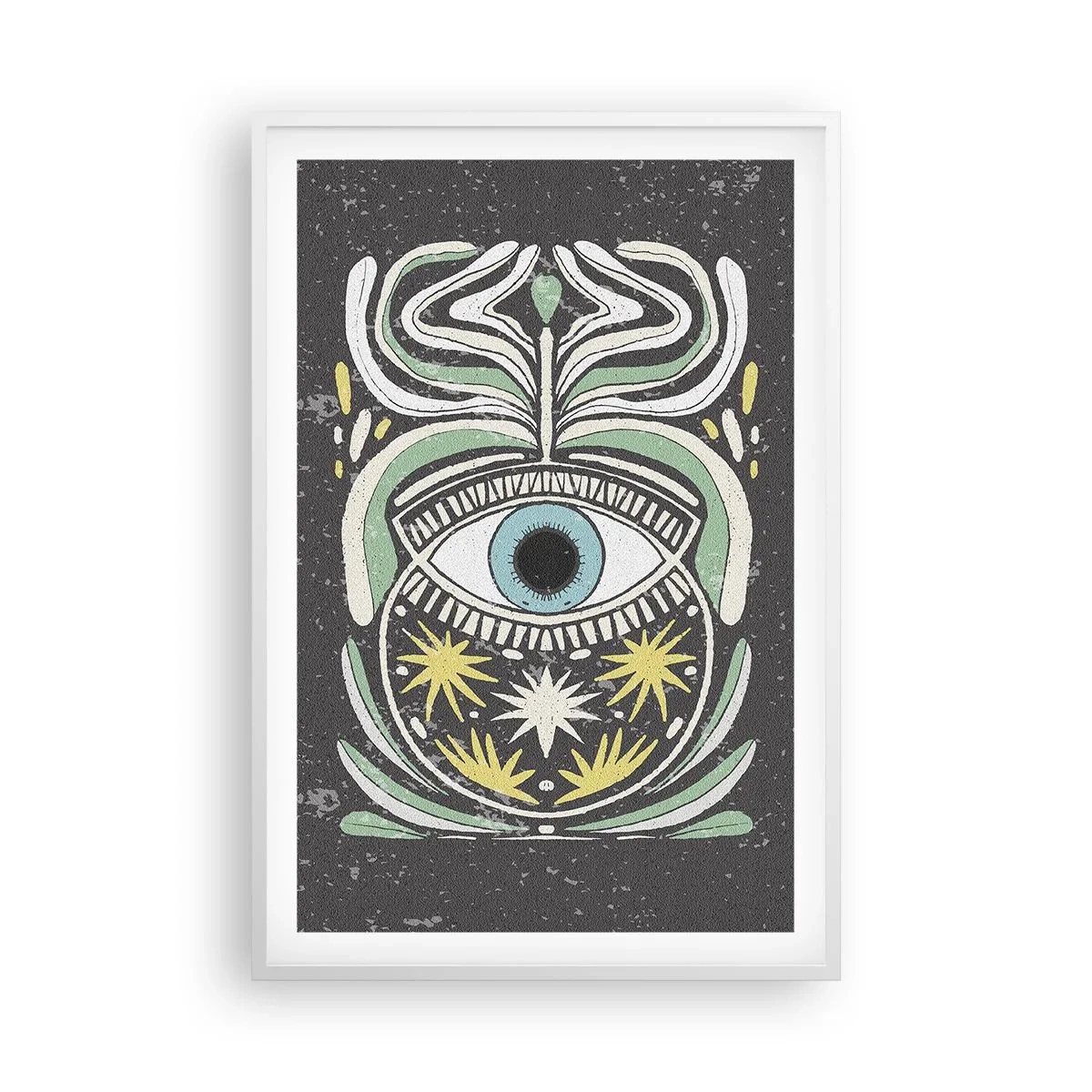 Plakat i hvid ramme - Stammeritualer - 61x91 cm
