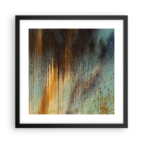 Plakat i sort ramme - En utilsigtet farverig komposition - 40x40 cm