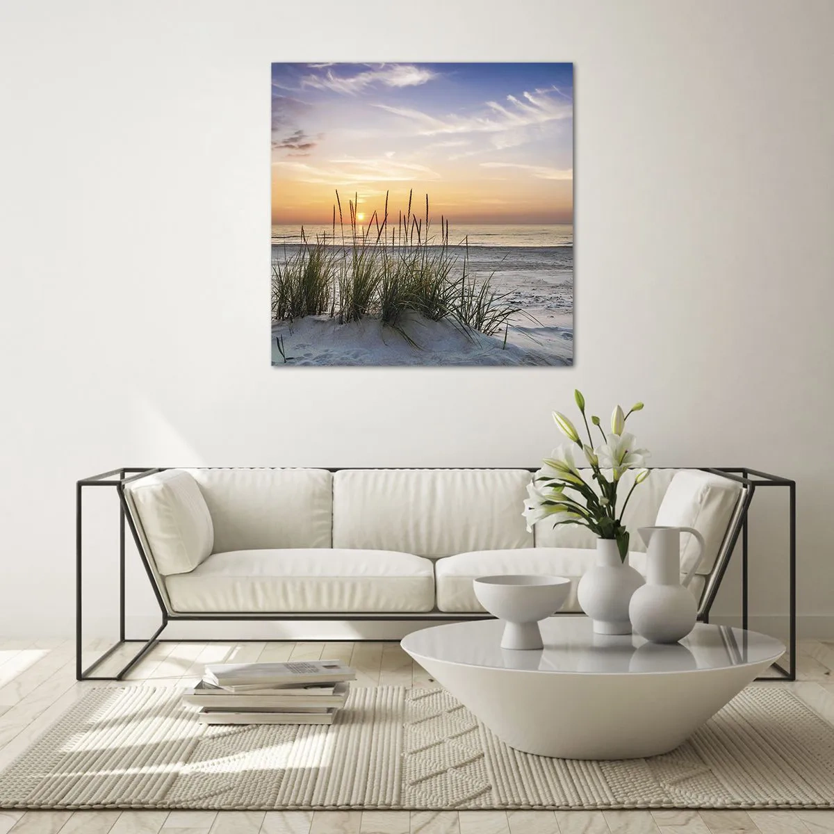 Billede på glas - Se, tænk, føl - 60x60 cm