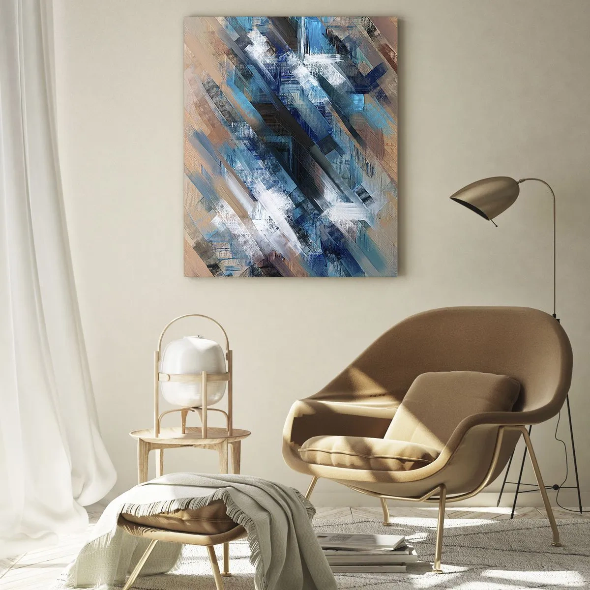 Billede på glas - På en blå skråning - 70x100 cm