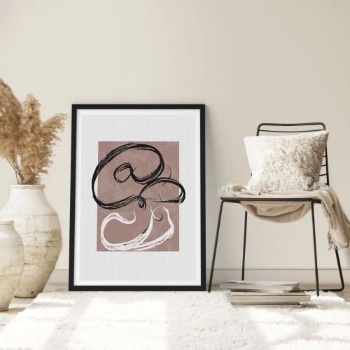 Plakat i sort ramme - Komposition - en søgen efter fuldstændighed - 61x91 cm