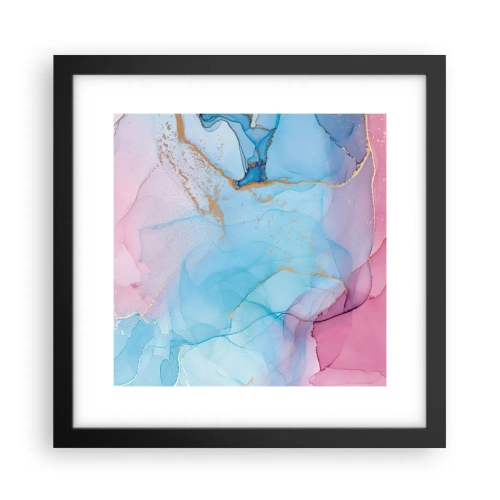 Plakat i sort ramme - Møde og gennemtrængning - 30x30 cm