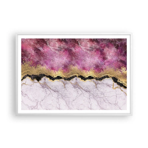 Plakat i hvid ramme - På grænsen - 100x70 cm