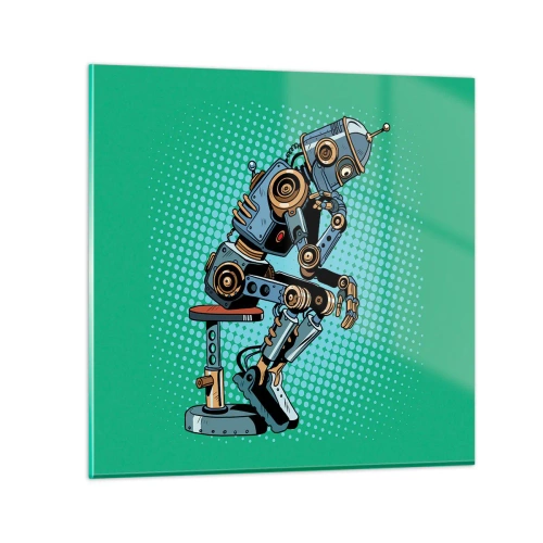 Billede på glas - Over essensen af at være - 70x70 cm