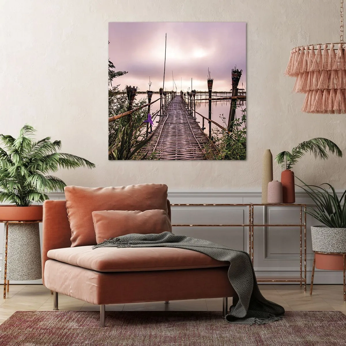Lærredstryk - Billede på lærred - Den stille og rolige atmosfære i Asien - 30x30 cm