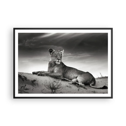 Plakat i sort ramme - Resten af ørkendronningen - 100x70 cm