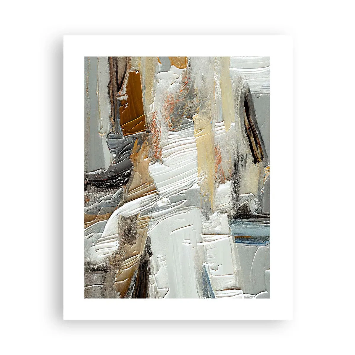 Plakat - Farverige lagdelinger - 40x50 cm