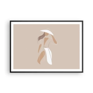 Plakat i sort ramme - Mode er sjovt - 100x70 cm