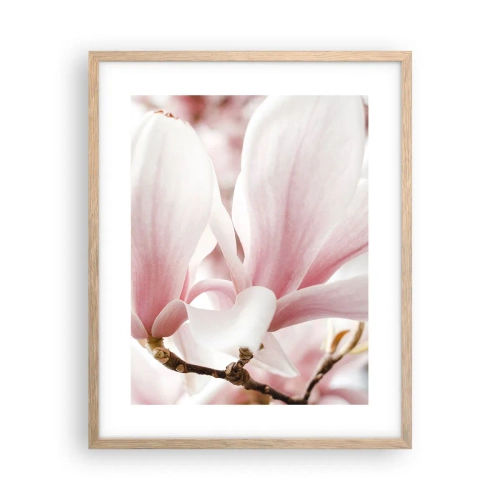 Plakat i ramme af lyst egetræ - Ømhedens umådelighed - 40x50 cm