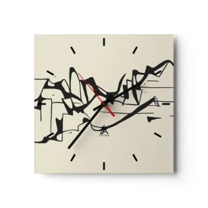Vægur, Uret - Måske et landskab - 30x30 cm