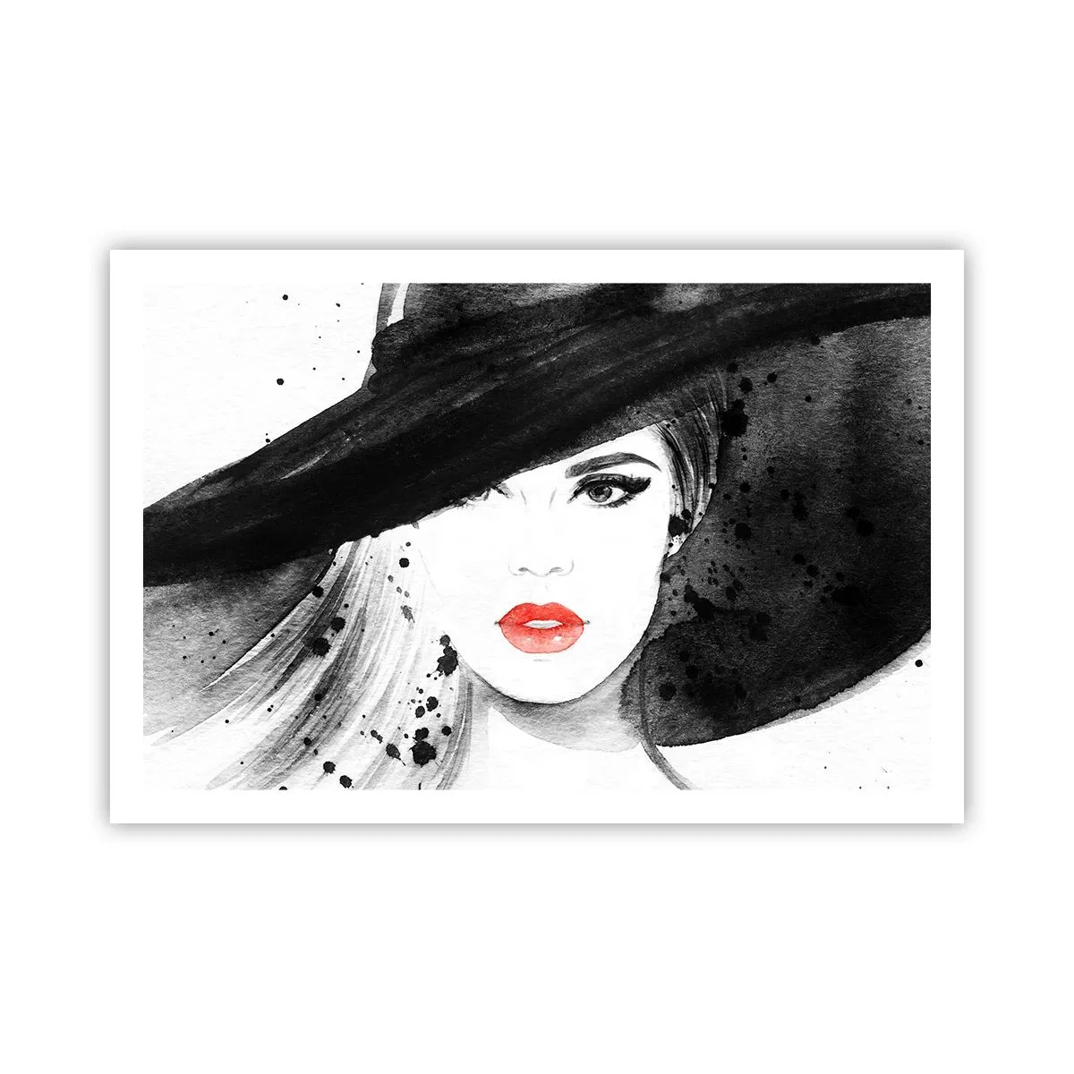 Plakat - Dame i sort - 91x61 cm