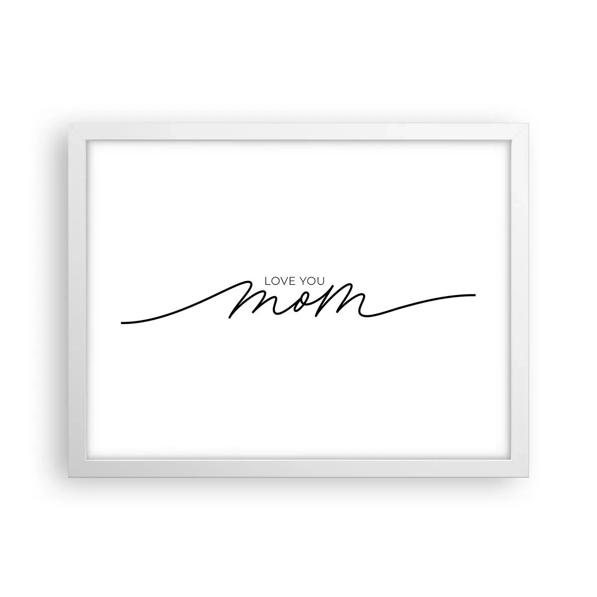 Plakat i hvid ramme - Stor følelse - 40x30 cm