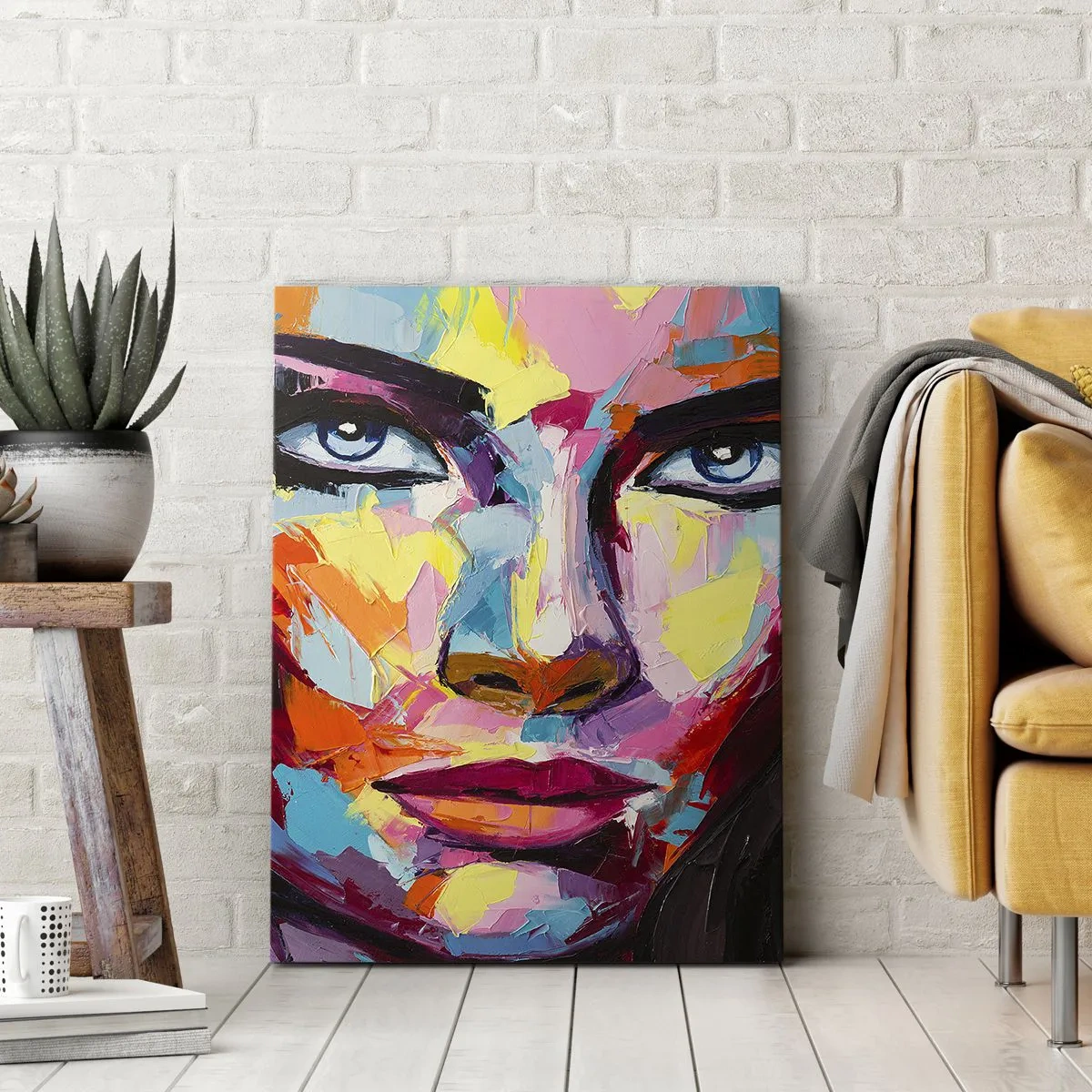 Lærredstryk - Billede på lærred - Også en farverig sjæl - 50x70 cm