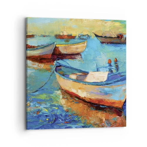 Lærredstryk - Billede på lærred - I den sydlige bugt - 70x70 cm
